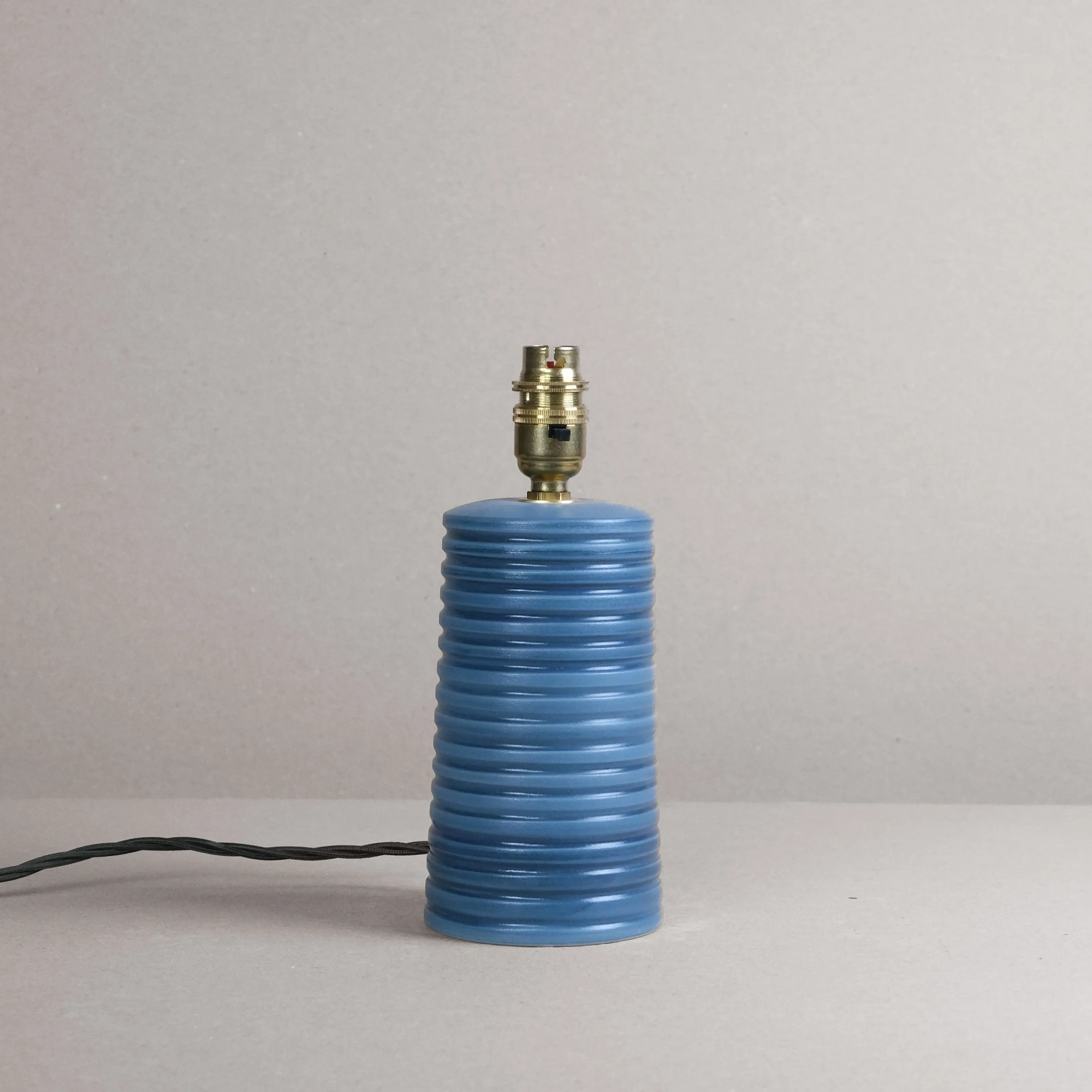 ANTA Blue Ridged Small Tapered Lamp - Blue image