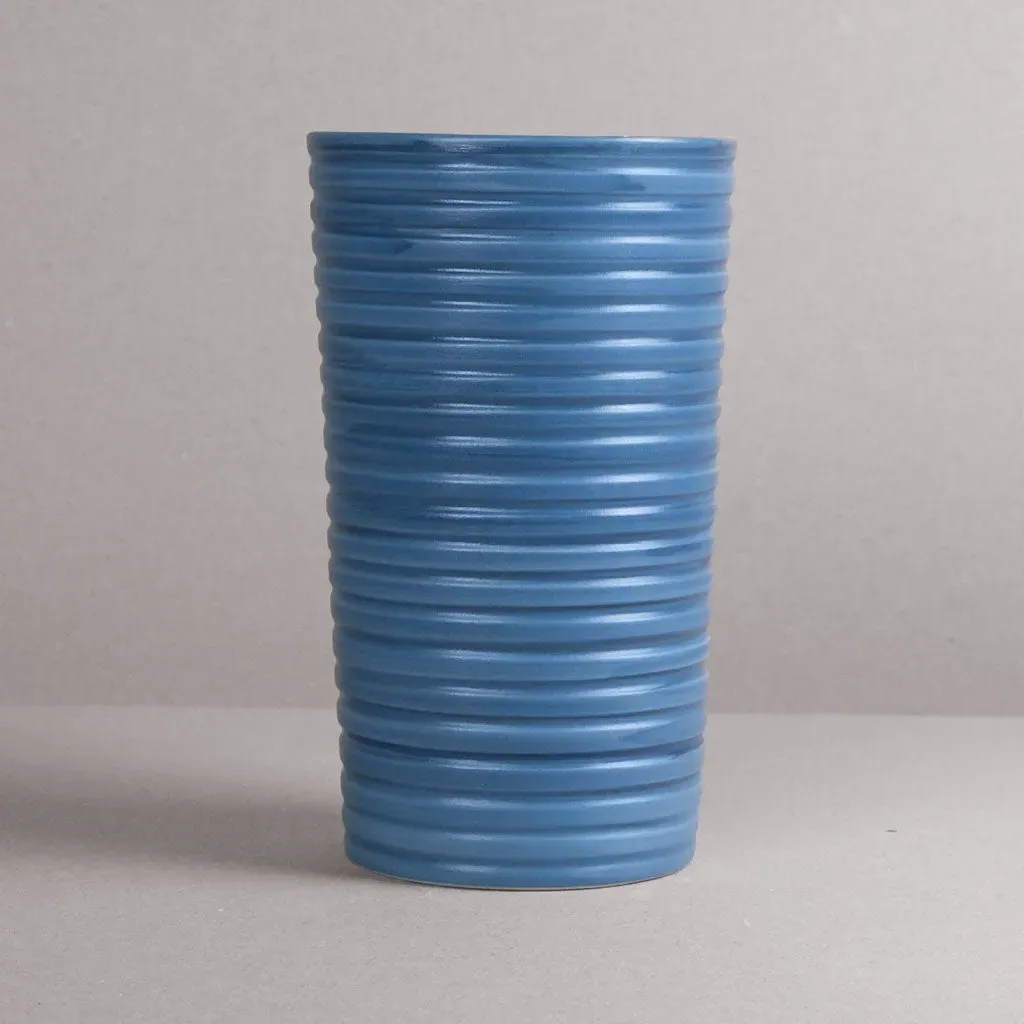 ANTA Large Ridged Vase - Blue