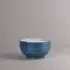 Blue Ridged Large Candle Bowl - Blue, Stoneware