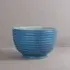 Blue Ridged Salad Bowl - Blue