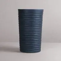 ANTA Large Ridged Vase - Black