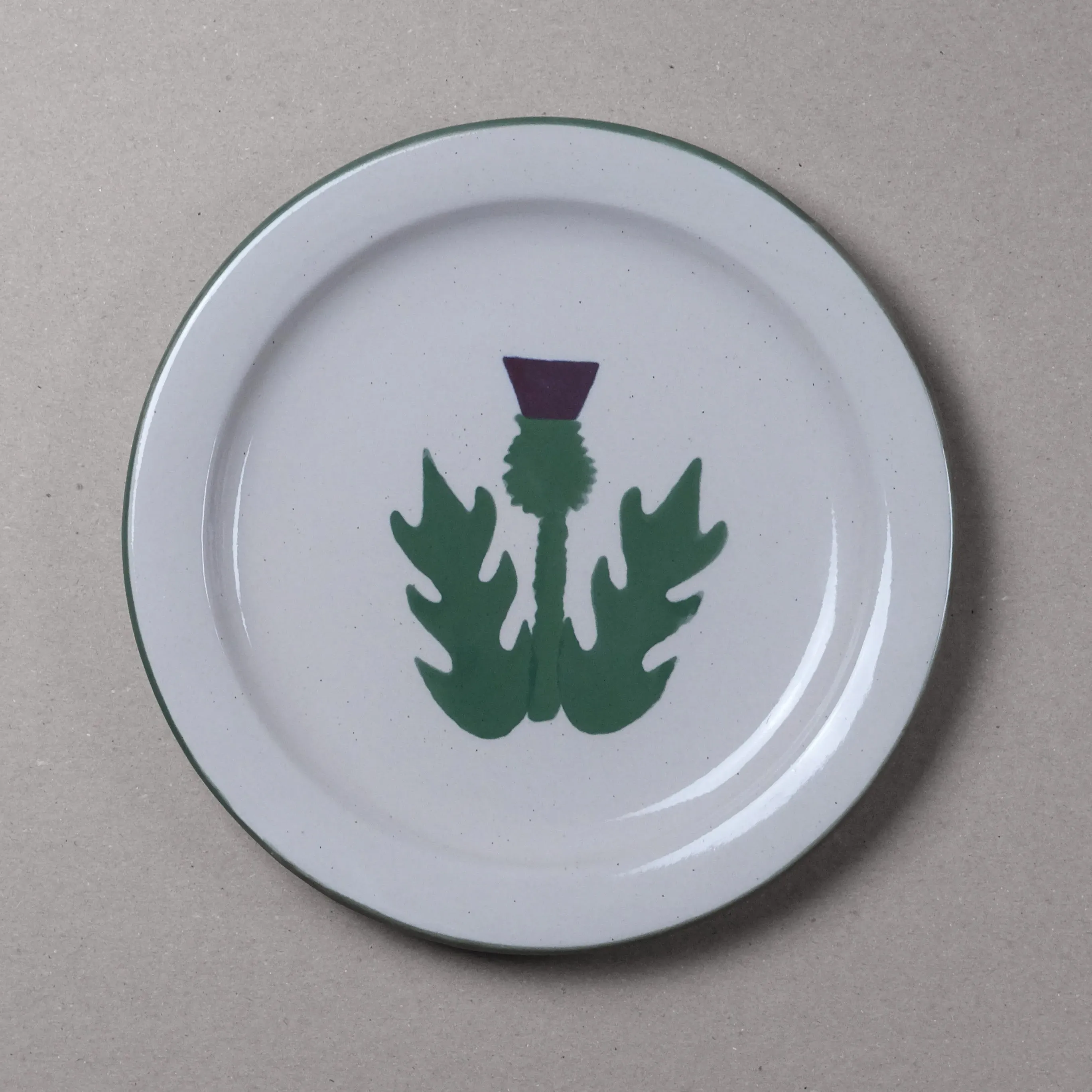 Cream Thistle Dinner Plate - Cream, Stoneware