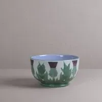 Cream Thistle Pudding Bowl - Cream