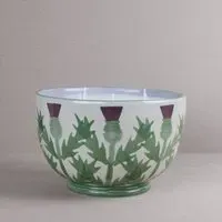 Thistle Castle Candle Bowl - Cream