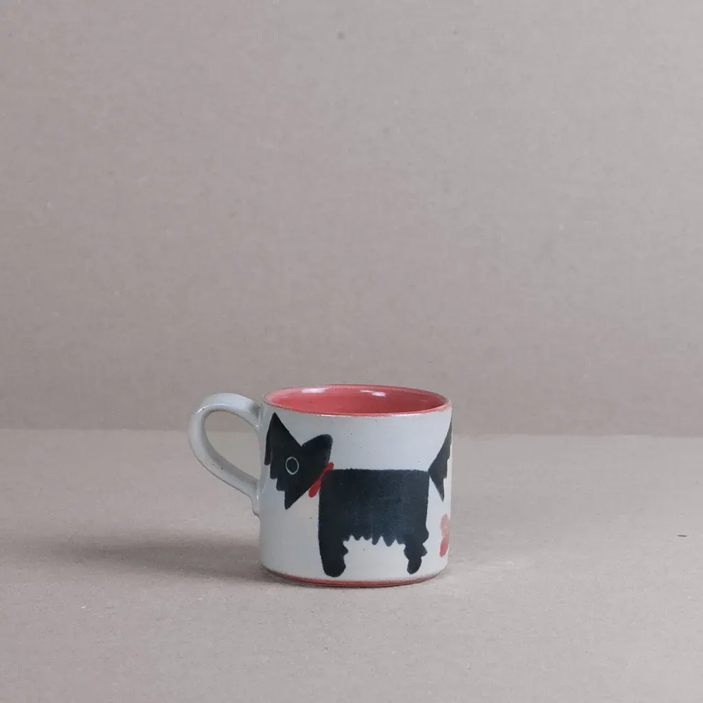 Red Scottie Dog Small Mug - Red image