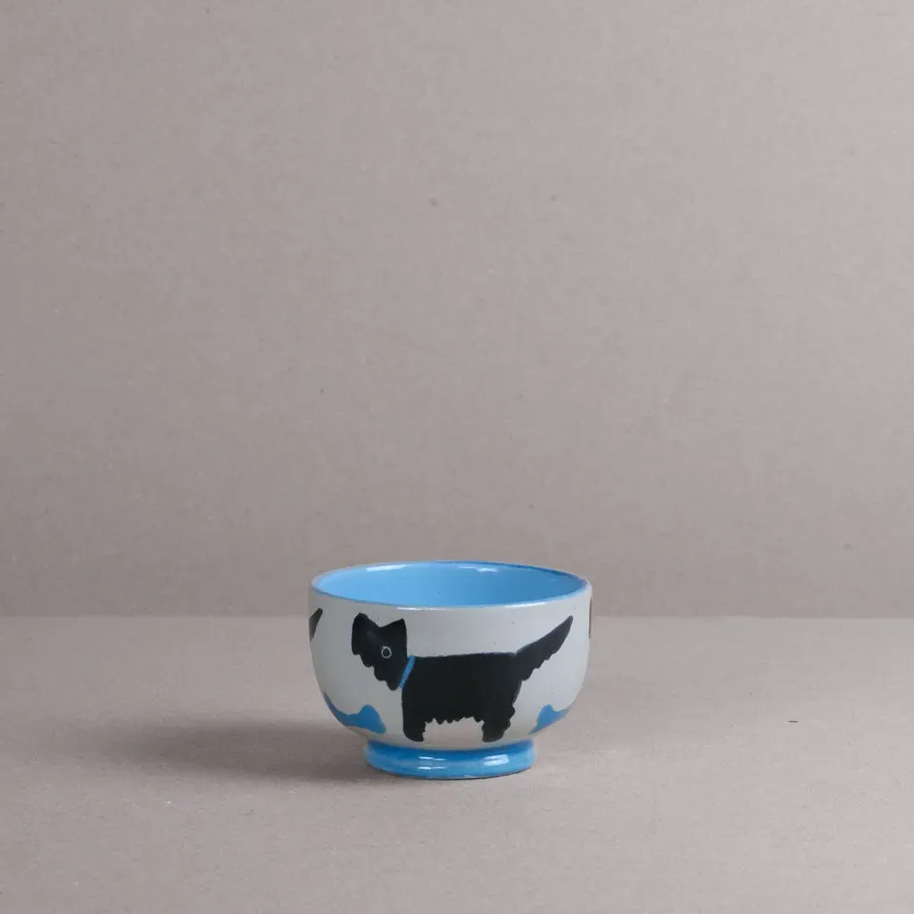 Scottie Dog Small Bowl - Blue image