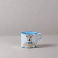 Teddy Bear Small Mug - Blue, Stoneware