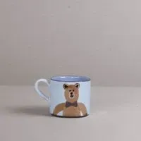 Teddy Bear Small Mug - Purple, Stoneware