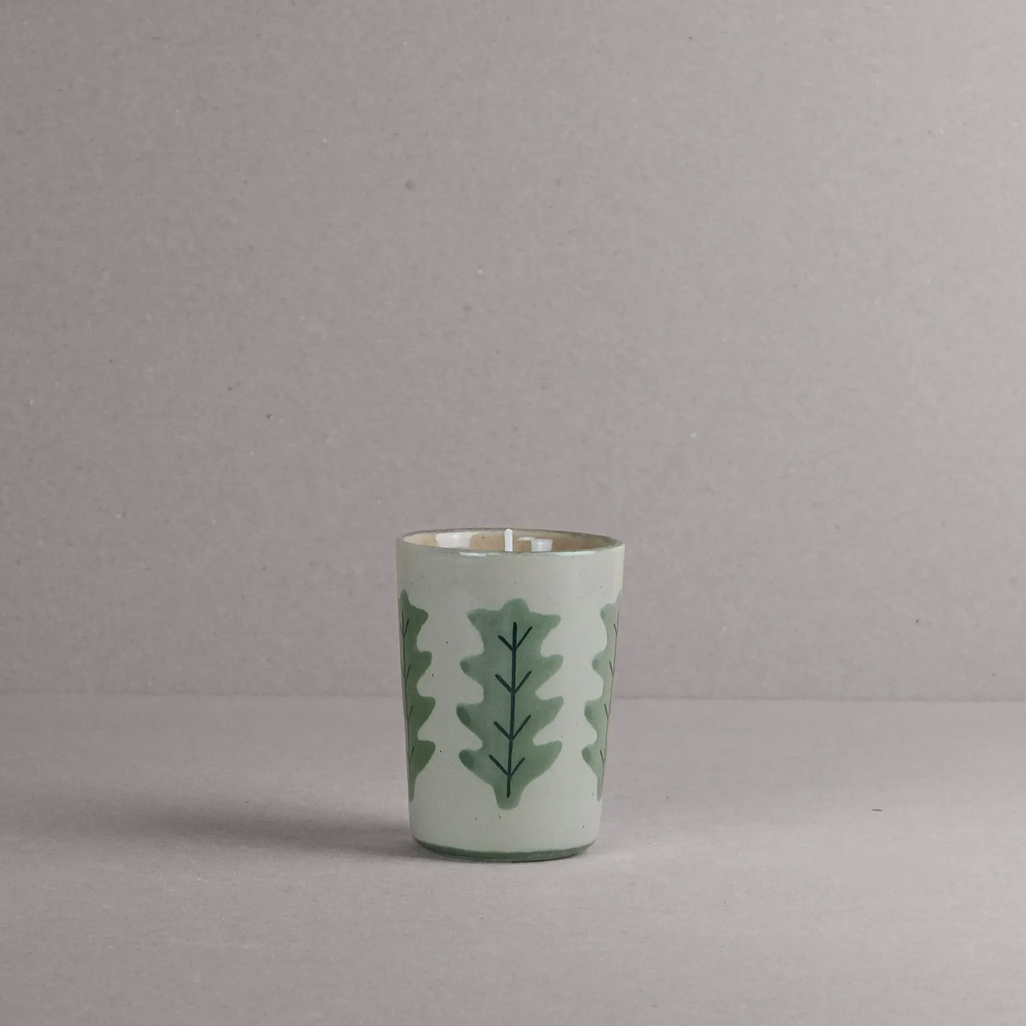 Oakleaf Candle Beaker - Stoneware