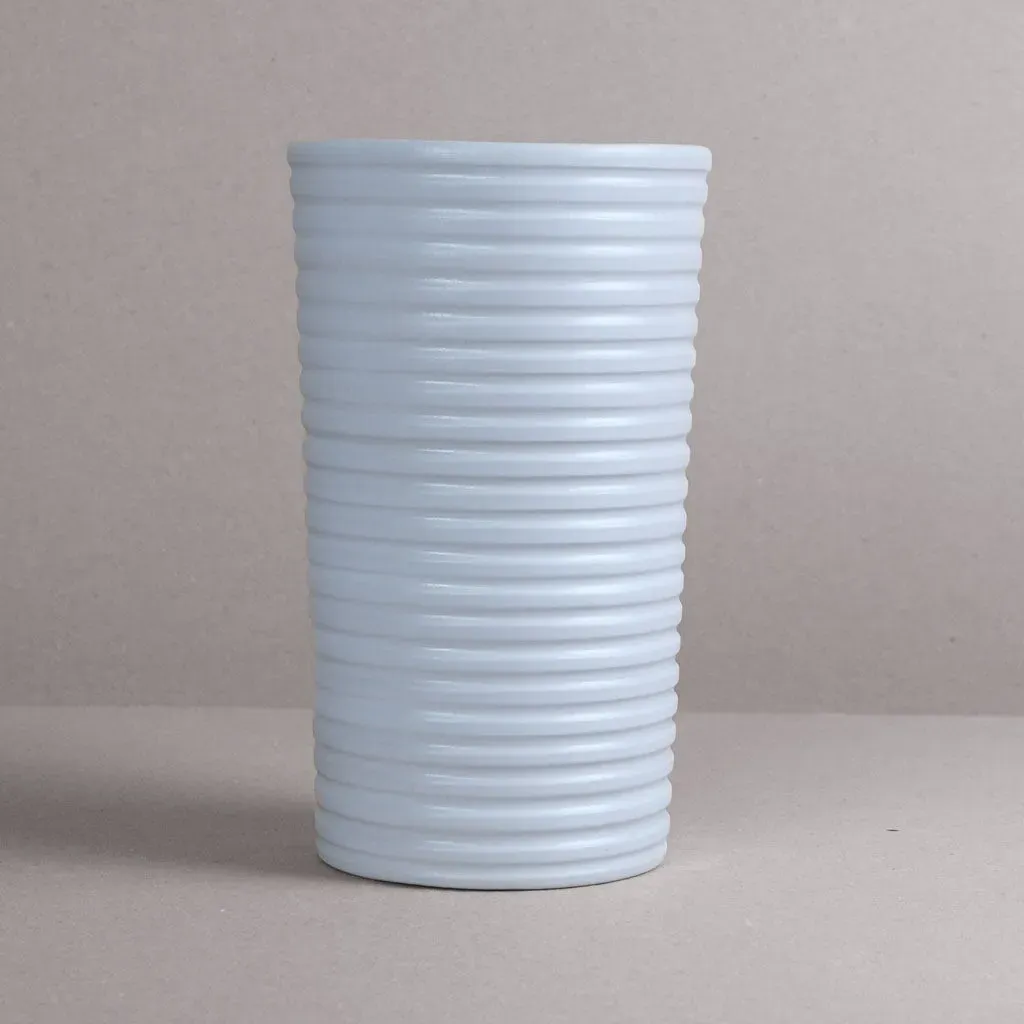 ANTA Large Ridged Vase - White