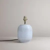 ANTA White Ridged Small Table Lamp - White
