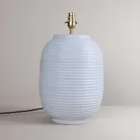 White Ridged Large Table Lamp Base