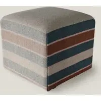 Flora Stewart Stripe Carpet Cube Ottoman
