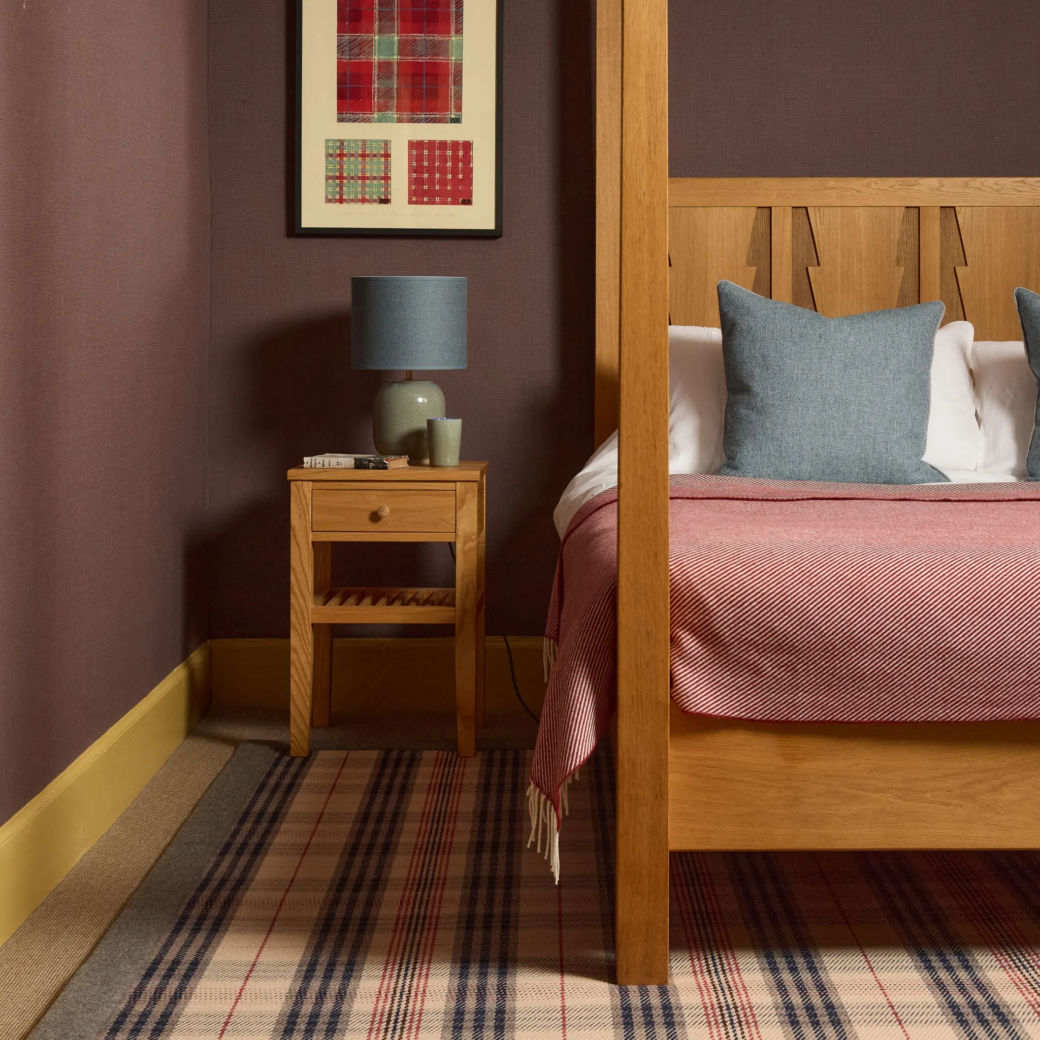 David Kennedy Large Rug - Slate Binding