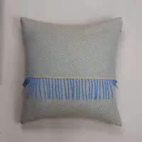 Blue Flax Merino Throw Cushion Cover