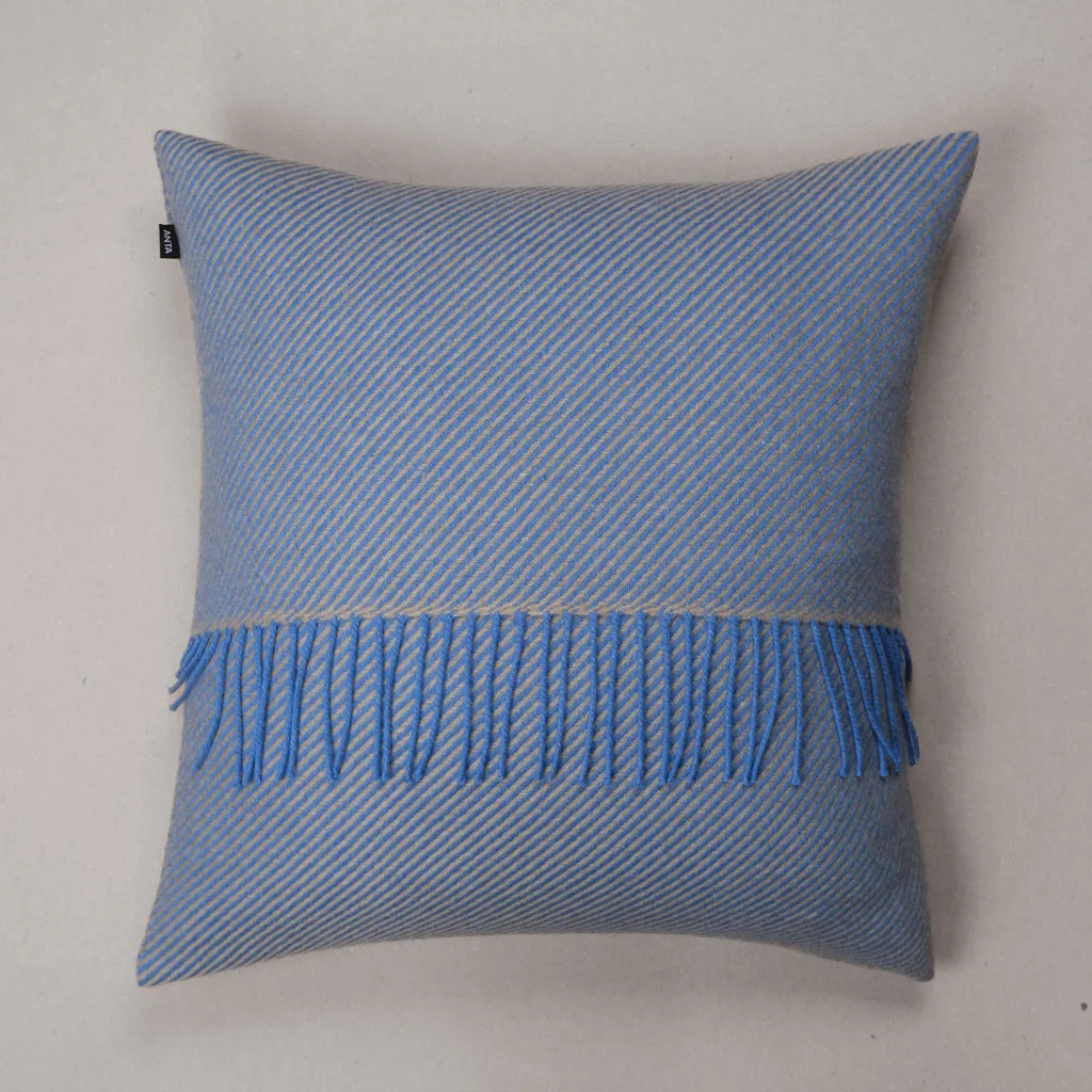 Cornflower Merino Throw Cushion Cover