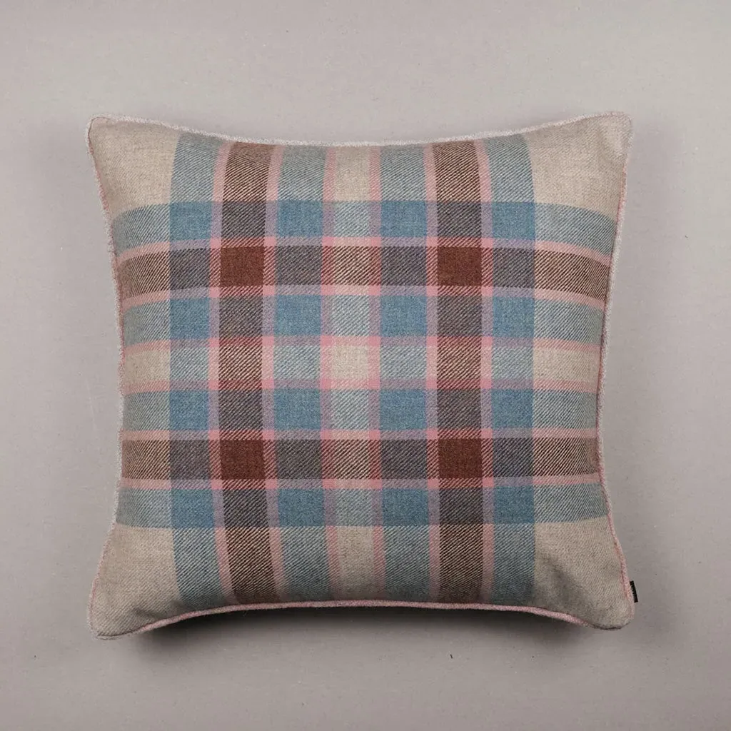 Flora Stewart Border Tweed Zip Cushion - Wool image