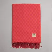 Rose Wool Cotton Throw
