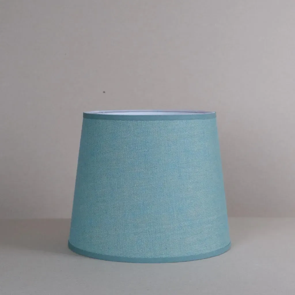 Small Tapered Lampshade - Teal, Linen