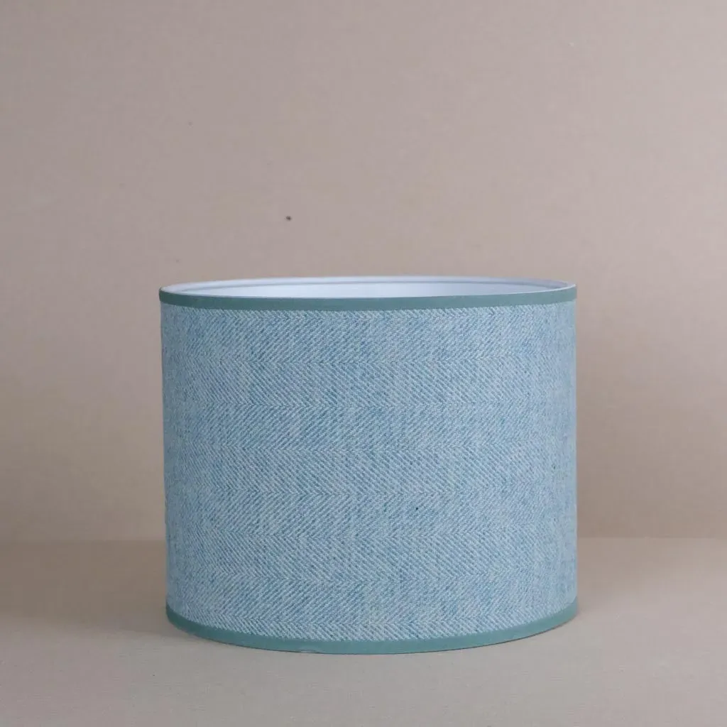 Teal Tweed Small Lampshade - Teal, Wool image