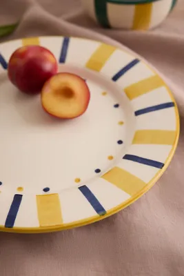 Circo Dinner Plate - Handpainted Striped & Dotted product