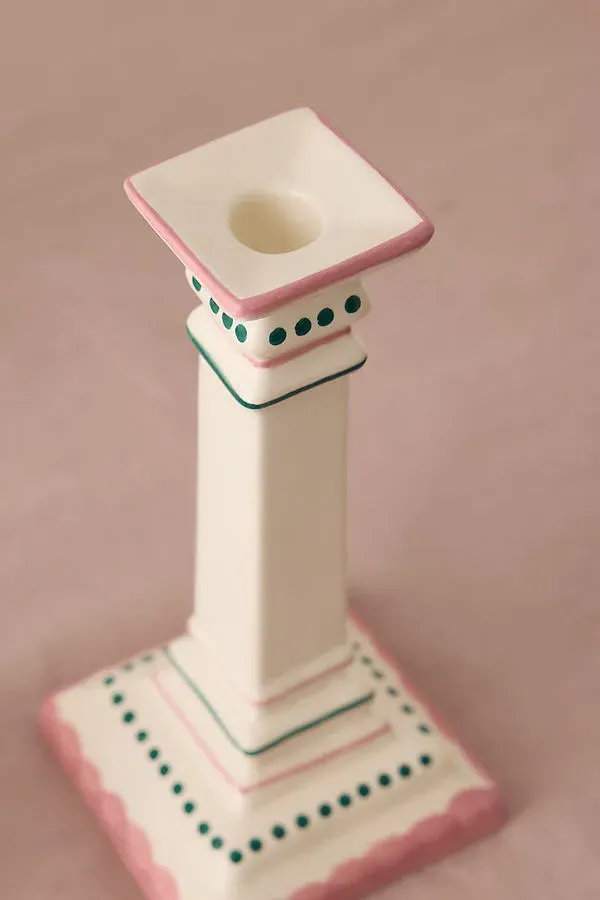 Pillar Candle Holder - Glazed Ceramic product