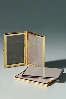 Addison Ross Travel Double Photo Frame - Blue, Enamel product