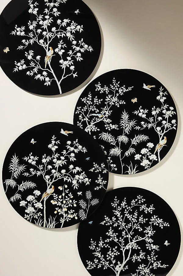 Chinoiserie Lacquered Placemats Set of 4 - Black by Anthropologie, alternate view