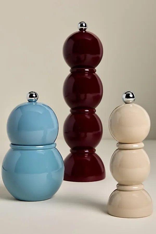 Chubby Bobbin Salt & Pepper Mill - Blue, Lacquered by Anthropologie, image 2