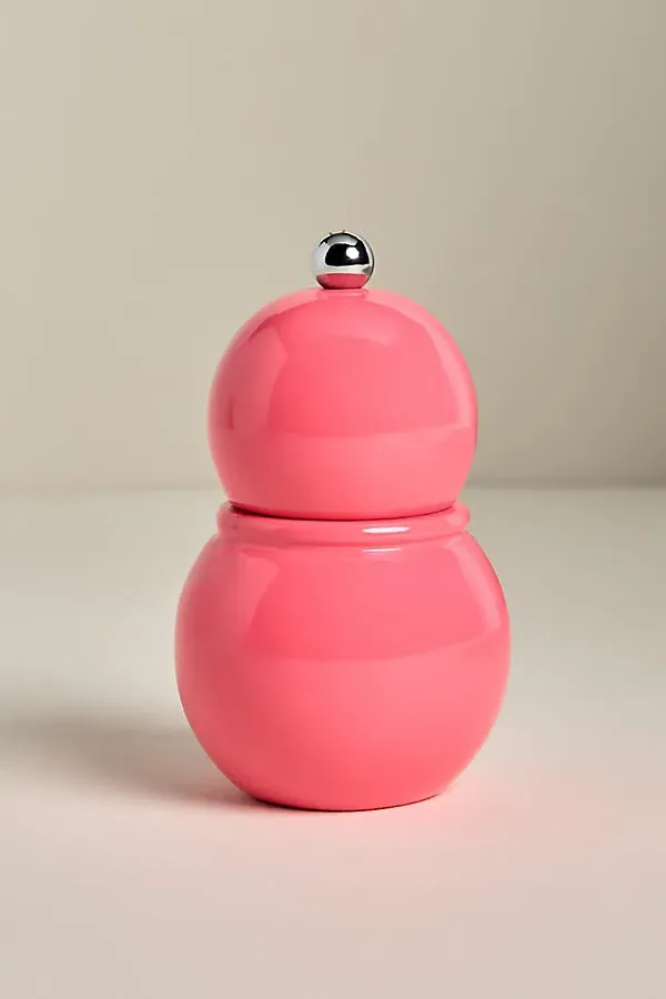 Chubby Bobbin Salt & Pepper Mill - Pink, Lacquered by Anthropologie