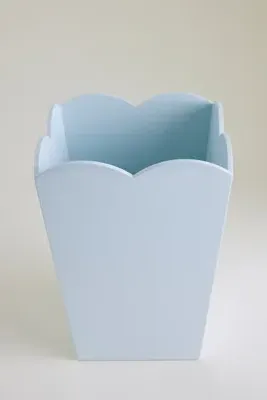 Lacquered Scallop Waste Bin - Blue product