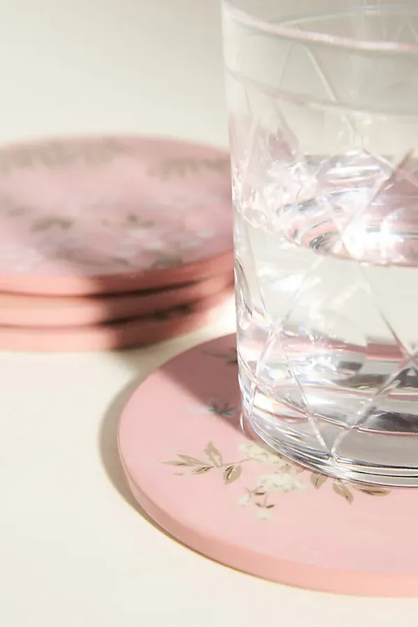 Sarah David Ross Chinoiserie Lacquered Coasters Set of 4 product