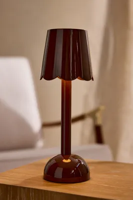 Scallop Rechargeable LED Lamp - Brown alternate view