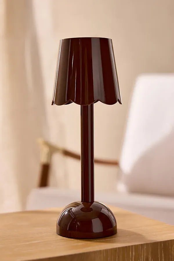 Scallop Rechargeable LED Lamp - Brown product