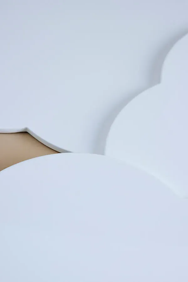 Scalloped Lacquer Placemats Set of 4 - White product