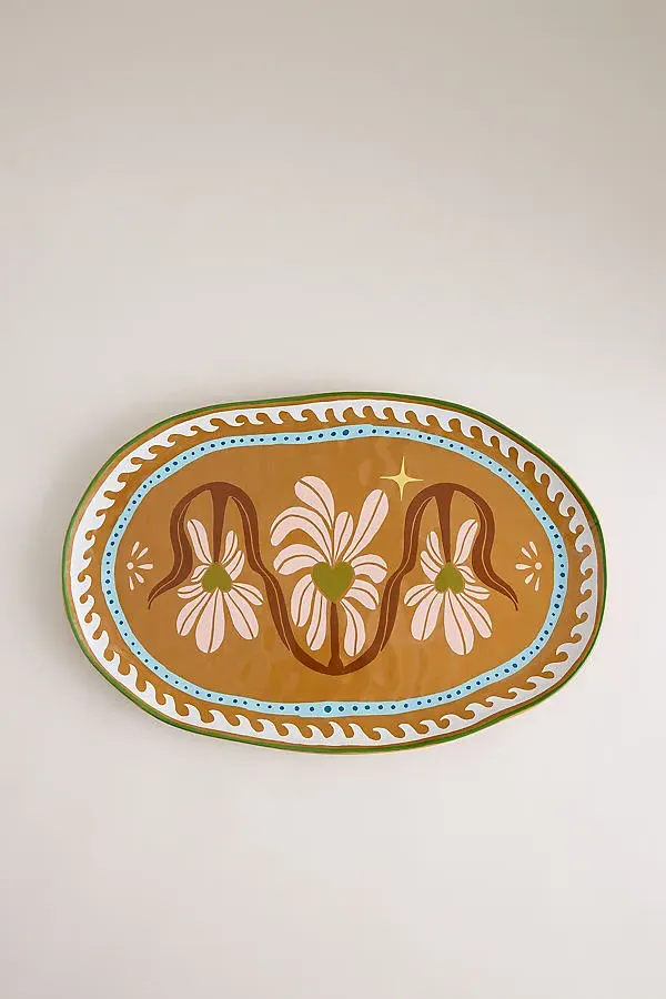 Floral Serving Platter - Ceramic product