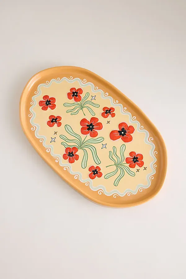 Pansy Serving Platter - Ceramic product