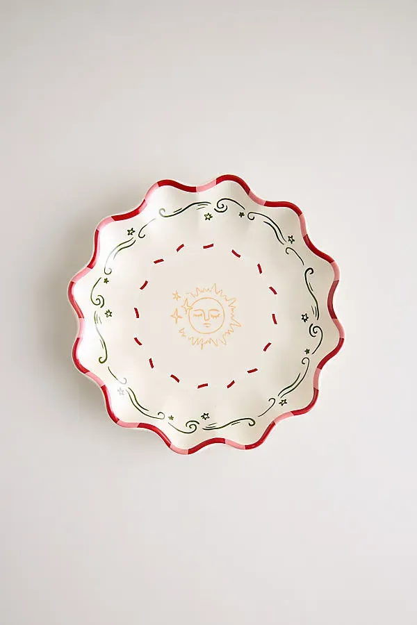 Small Sun Serving Plate - Scalloped Edge product