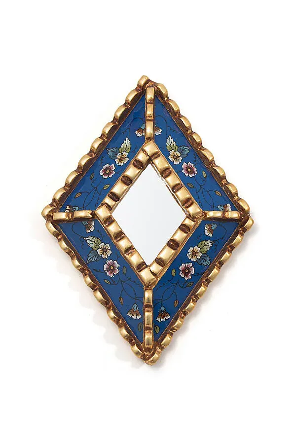 Colca Diamond-Shaped Mirror - Gold by Anthropologie