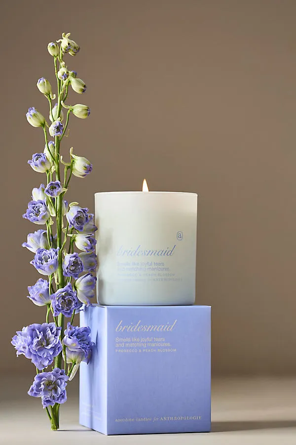 Bridesmaid Prosecco & Peach Blossom Boxed Candle - Ivory, Cotton product