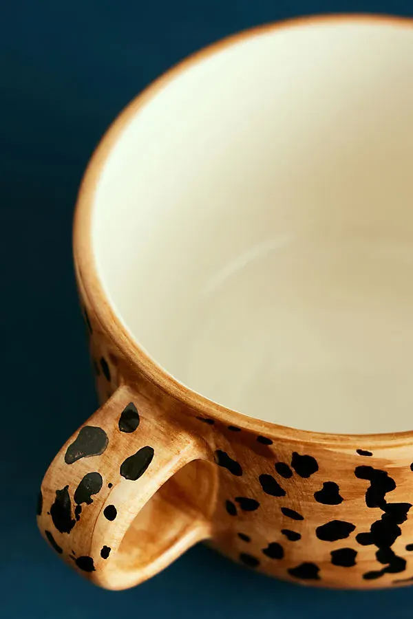 Anna + Nina Leopard Print Cappuccino Mug - Orange product