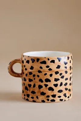 Anna + Nina Leopard Print Mug - Hand-Painted product