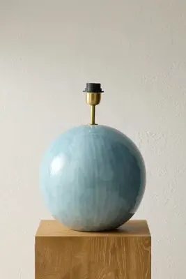 Arden Lamp Stand - Blue, Wood by Anthropologie, alternate view