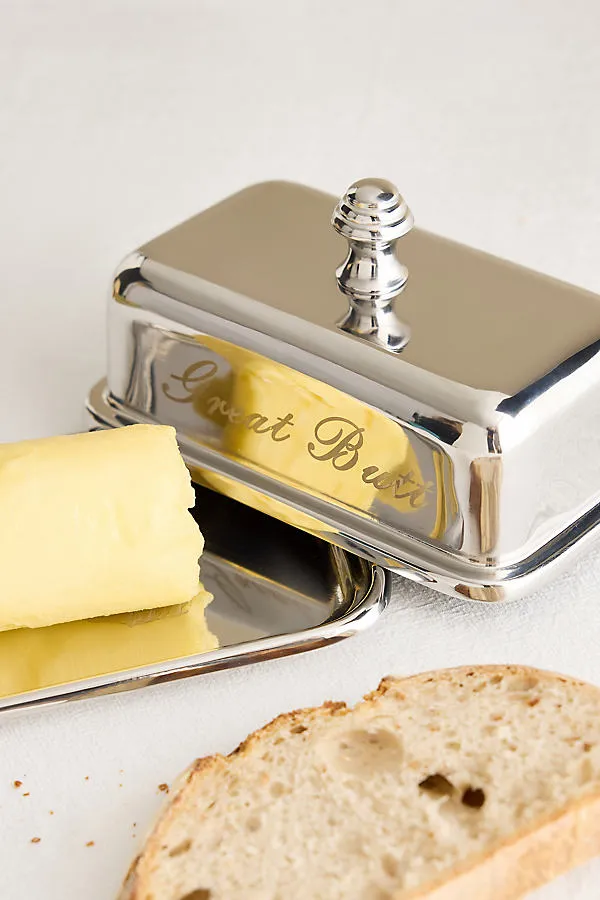 Great Butt Butter Dish - Silver, Stainless Steel by Anthropologie