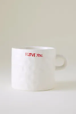 I Love You Mug - White, Ceramic by Anthropologie, image 2