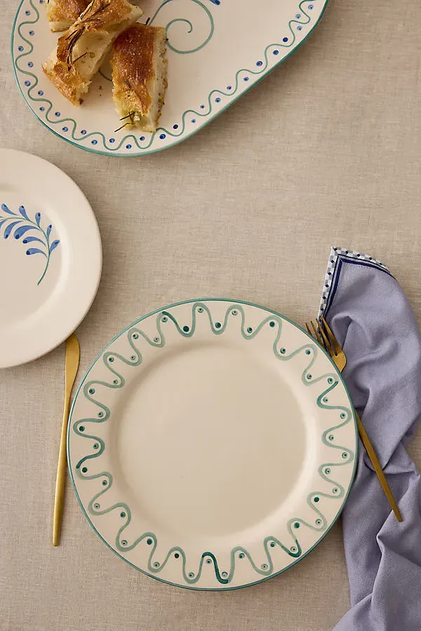 Leaf Dinner Plate - Blue product
