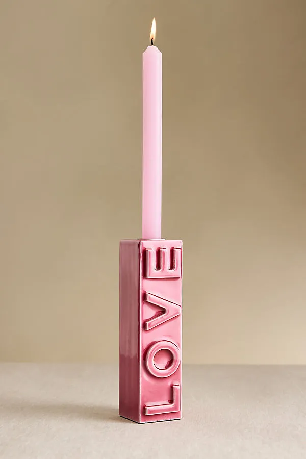 Love Blossom Candle Holder - Pink by Anthropologie