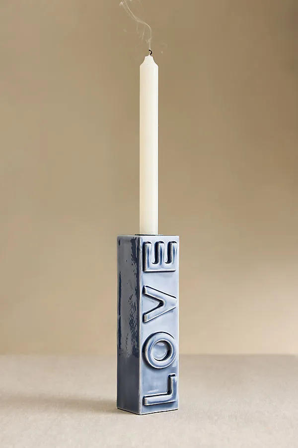 Love Mist Candle Holder - Embossed Letters by Anthropologie