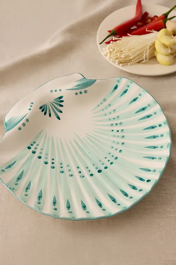 Shell Verde Shell-Shaped Serving Platter - Blue product