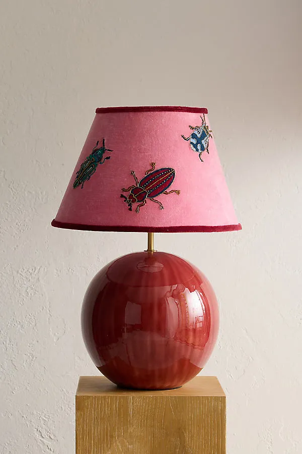 Sienna Lamp Stand - Wood, Marble Finish by Anthropologie
